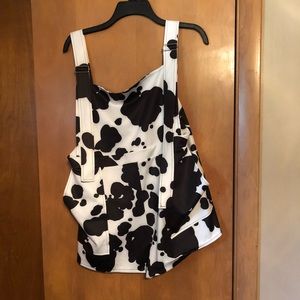 Cowprint Overall shorts
